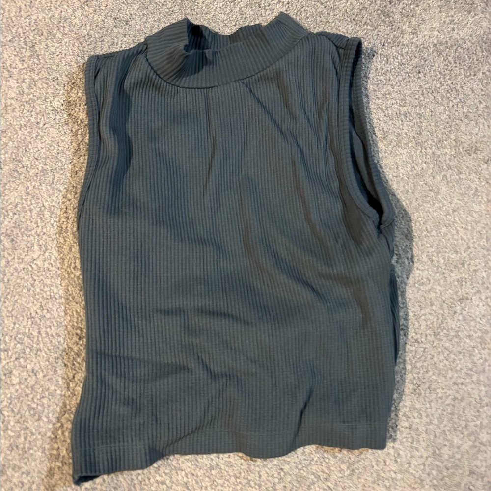 Spiritual Gangster Charcoal Ribbed Tank Top